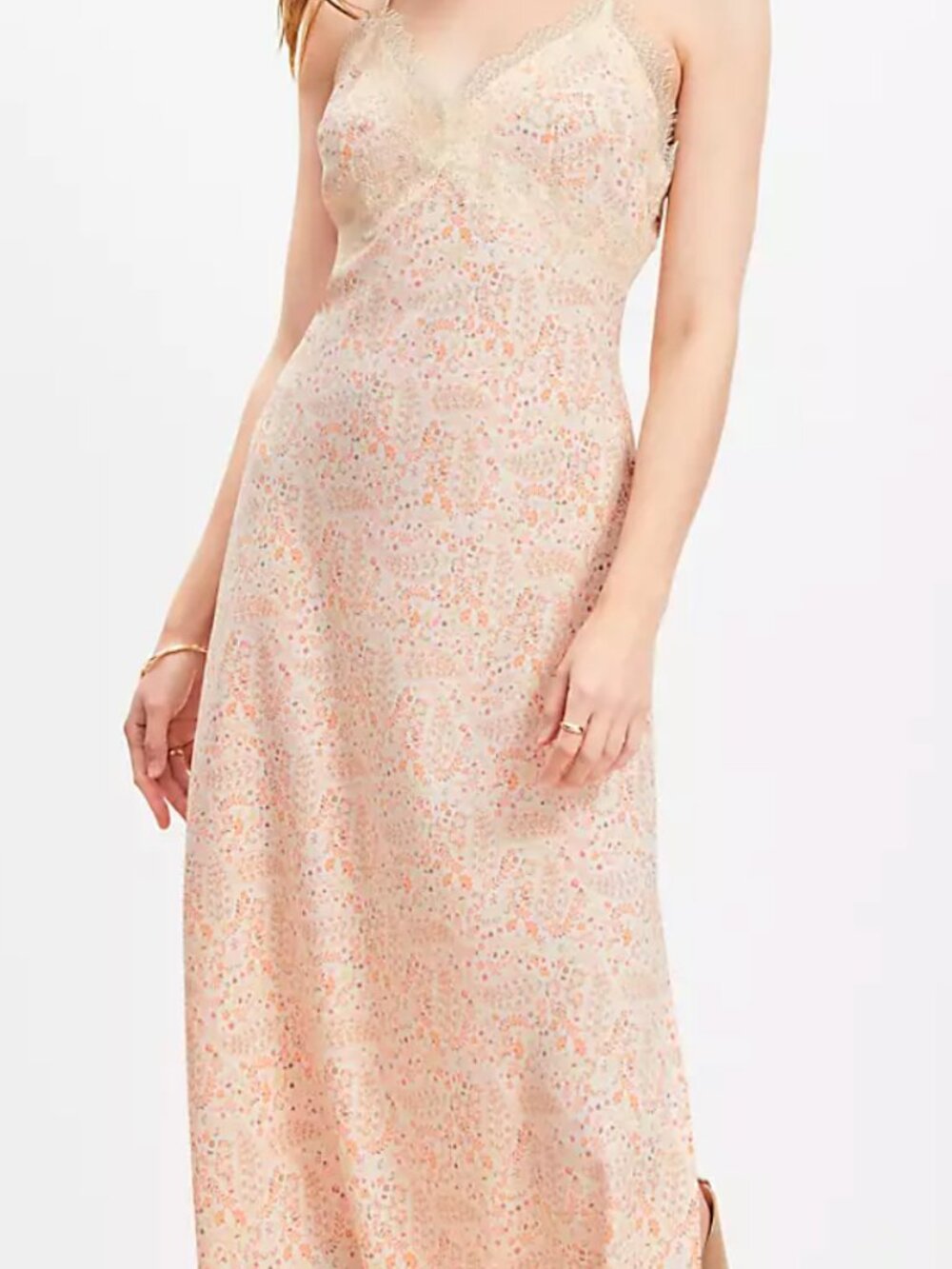 NWT Paisley Lace Trim Midi Slip Dress size 16